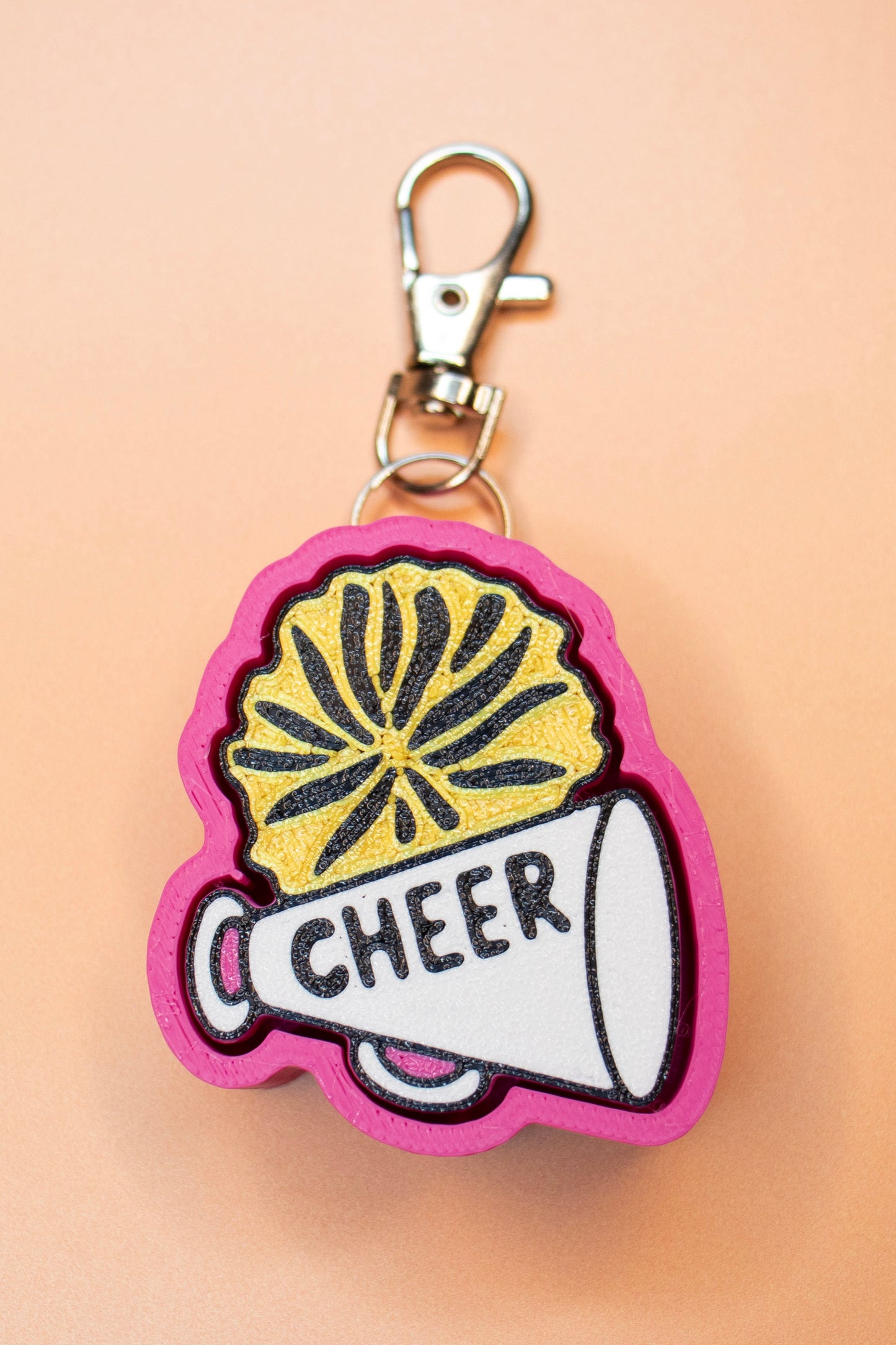 Print Pop custom Cheer keychain