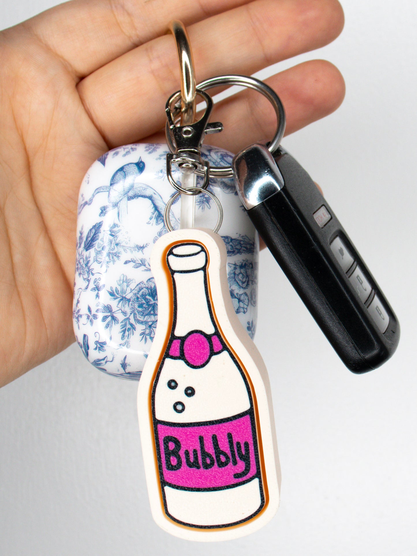Bubbly Champagne Keychain