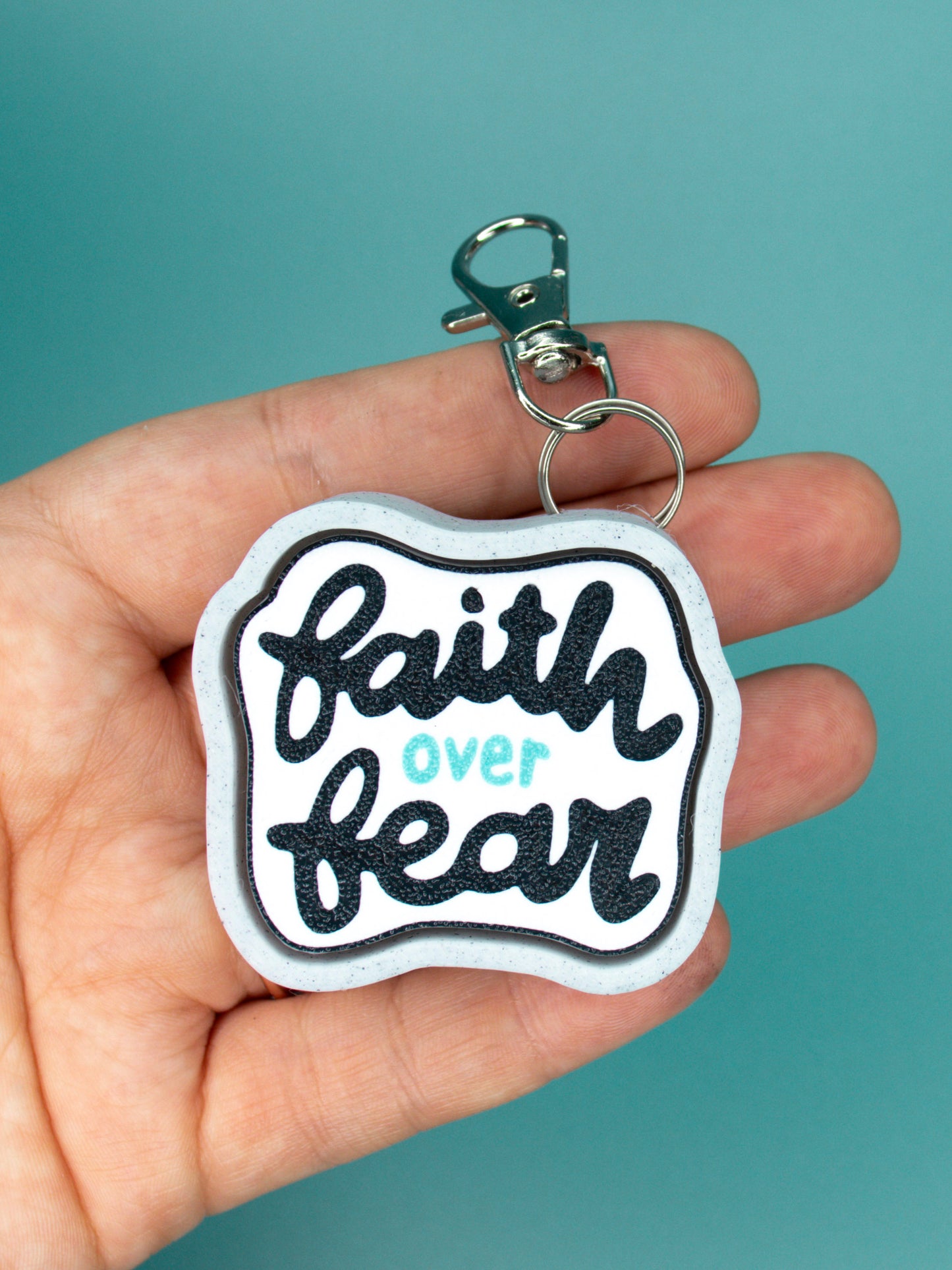 Faith Over Fear Keychain.