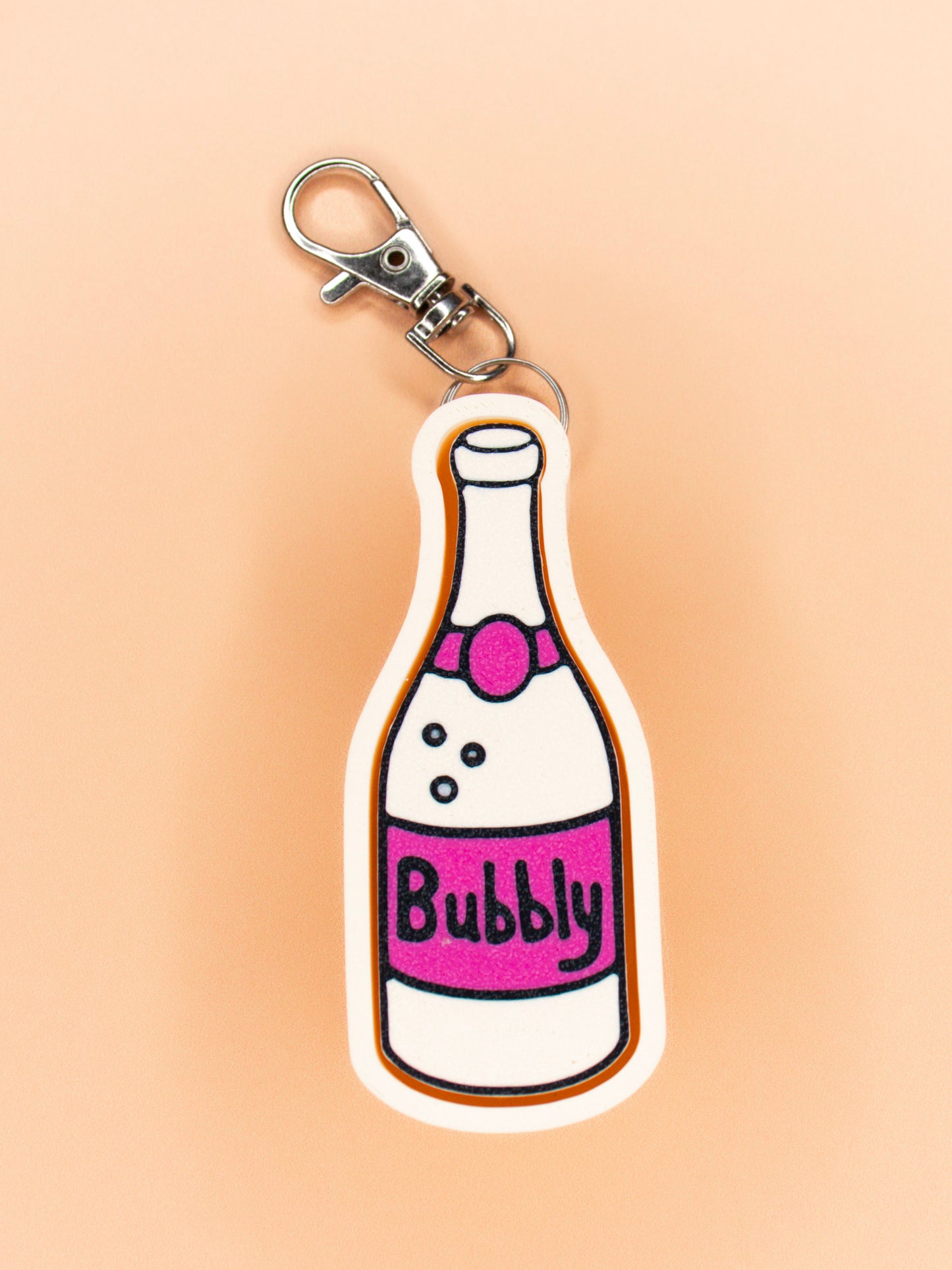 Bubbly Champagne Keychain