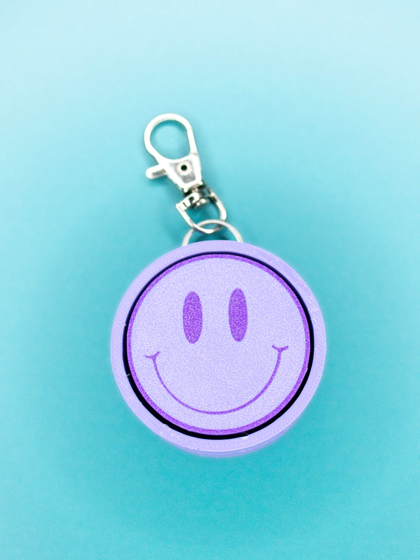 Print Pop Purple Smile Keychain
