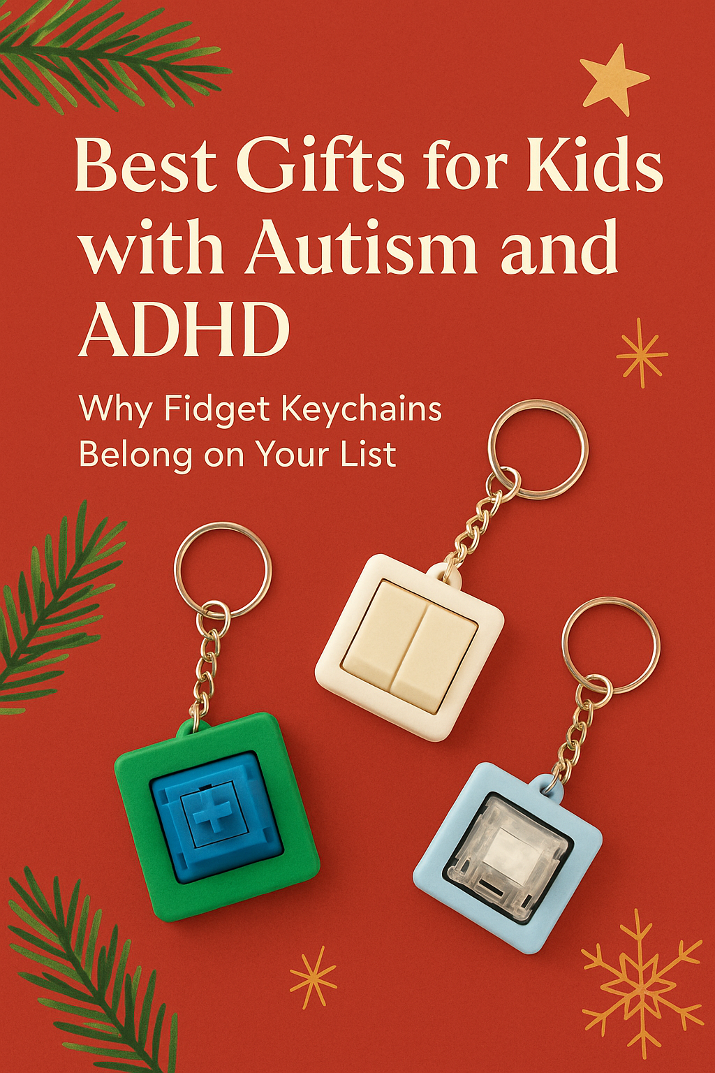 Best Gifts For Kids With Autism and ADHD Graphic on red background