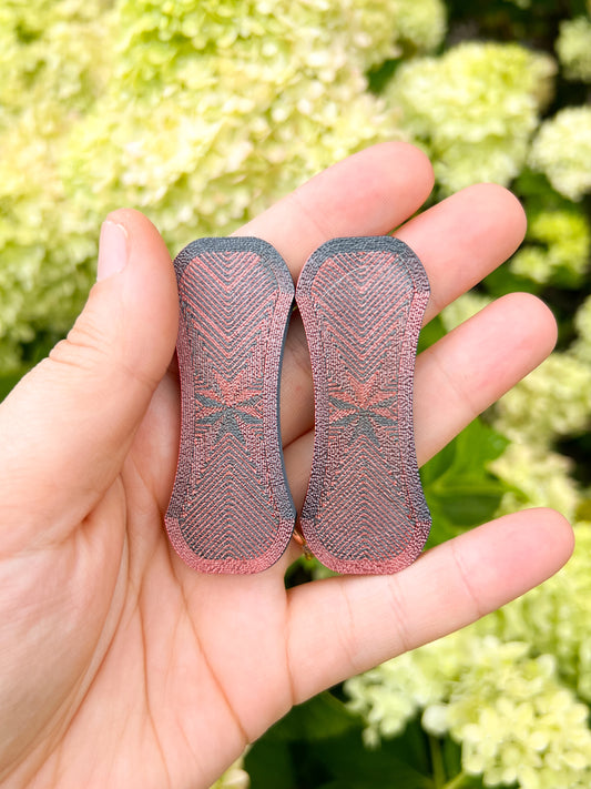 Black and red magnetic fidget slider inside view from top