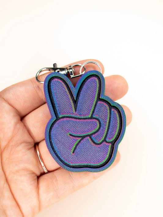 Peace Out Keychain