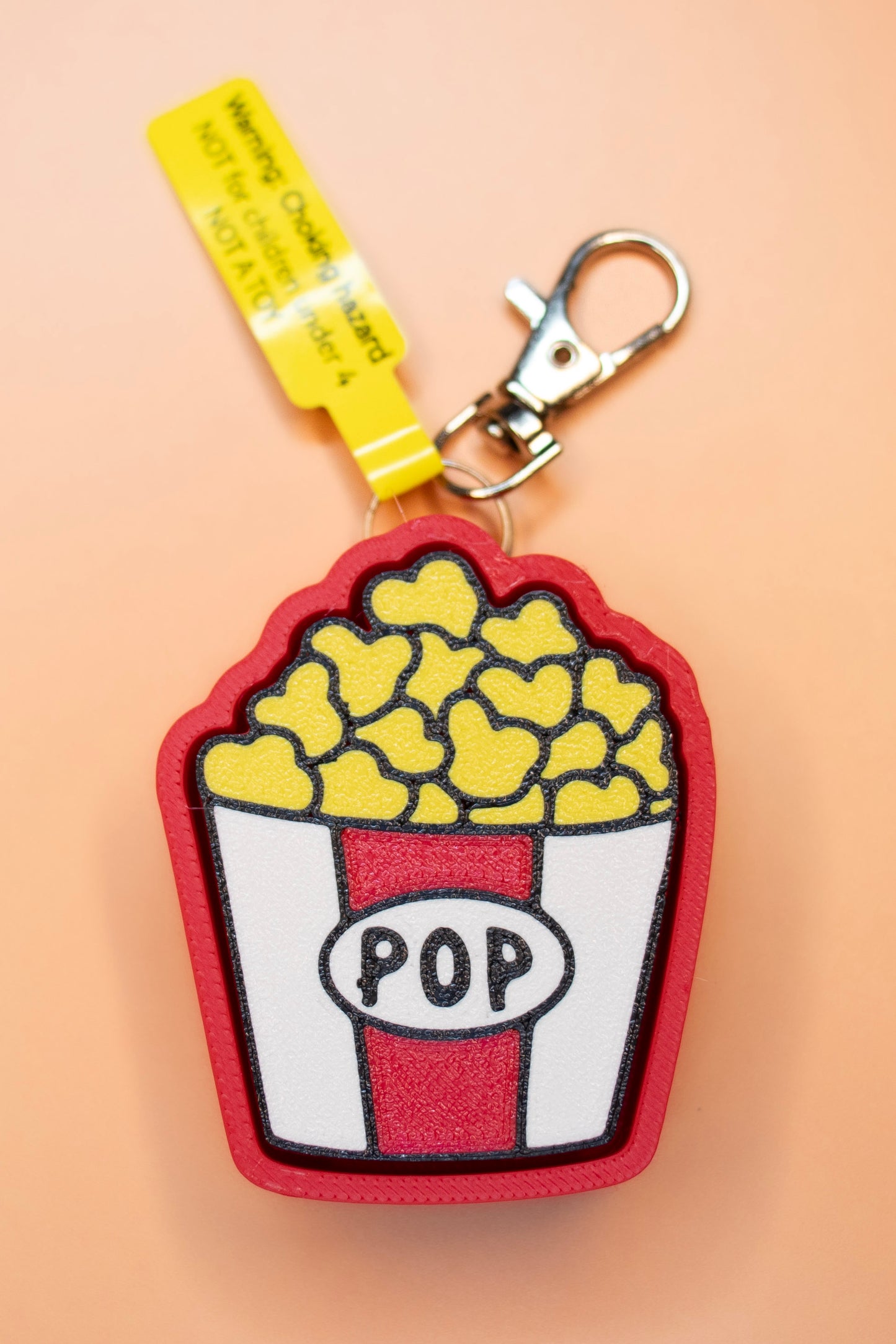 Popcorn Bucket Clicky Keychain