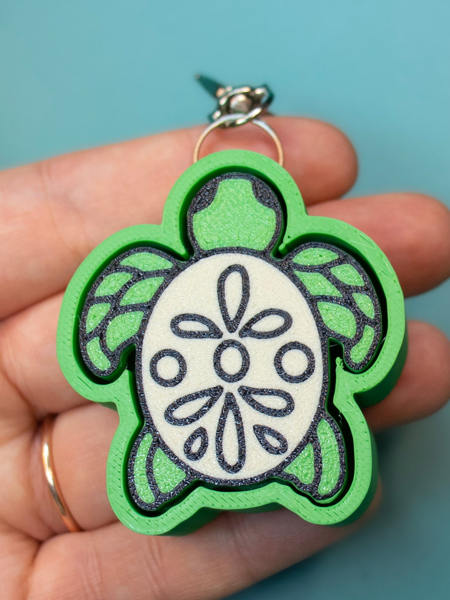 Print Pop Sea Turtle Clicky Keychain fidget