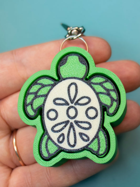 Print Pop Sea Turtle Clicky Keychain fidget
