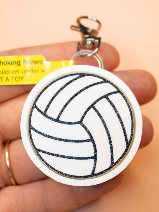 Volleyball Keychain Fidget Print Pop