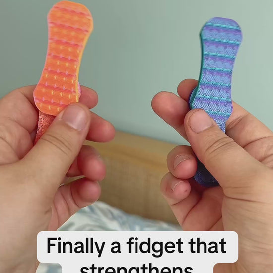 Video showing ways to utelize magnetic fidget sliders to strengthen hands