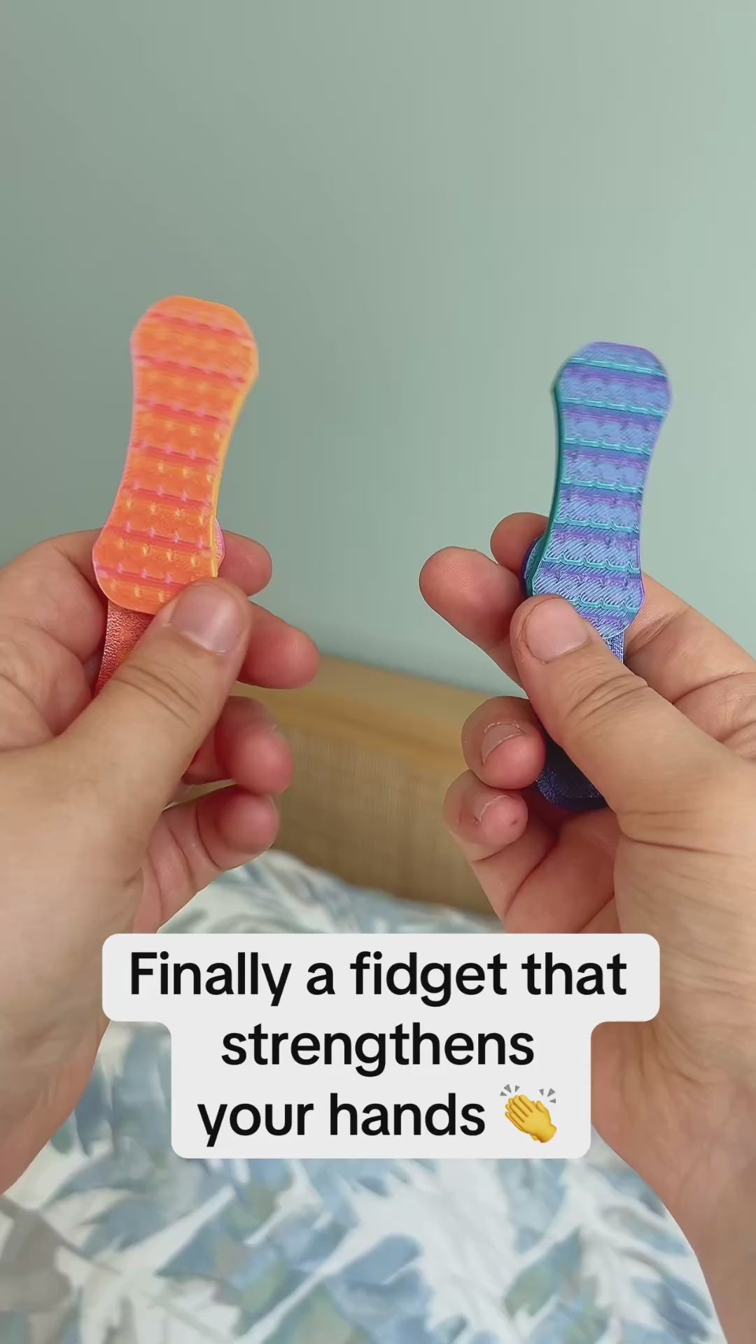 Video showing ways to utelize magnetic fidget sliders to strengthen hands